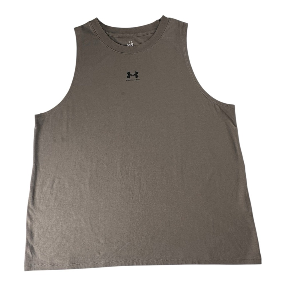 Under Armour Mens Velocity Muscle Tank Heat Gear Loose‎ Beige Size Large